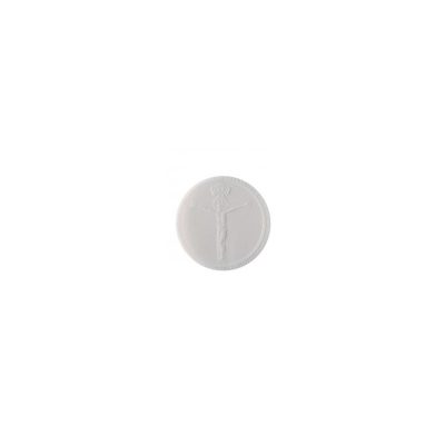 2.1/2" Priest Host Crucifix White (50)